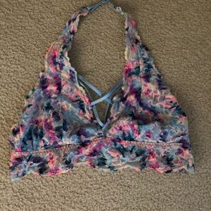 Pink VS multi colored bralette medium never worn